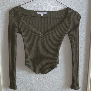 Snitched bust Army Green Top